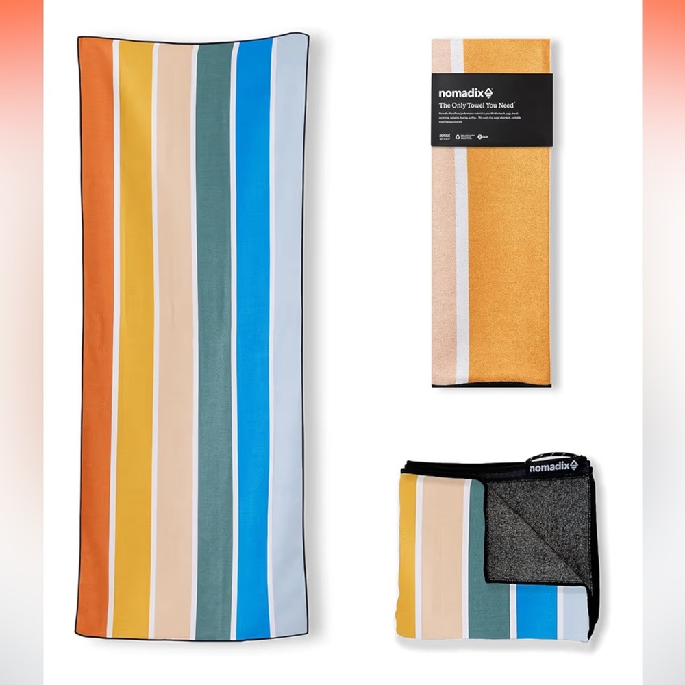 Nomadix Original Go Anywhere MultiPurpose Towel in Stripes Retro